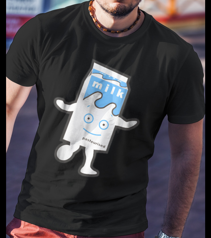 Blur Milky Milk Pasteurised Smiling Carton T-Shirt