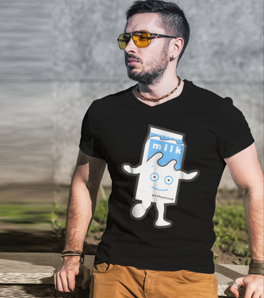 Blur Milky Milk Pasteurised Smiling Carton T-Shirt