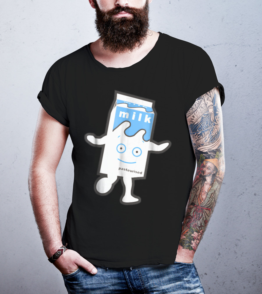 Blur Milky Milk Pasteurised Smiling Carton T-Shirt