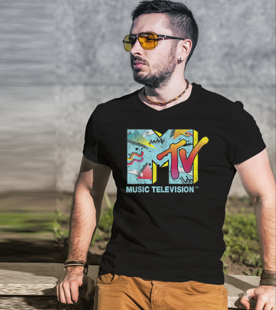MTV Music Television Vibrant Retro 80s T-Shirt