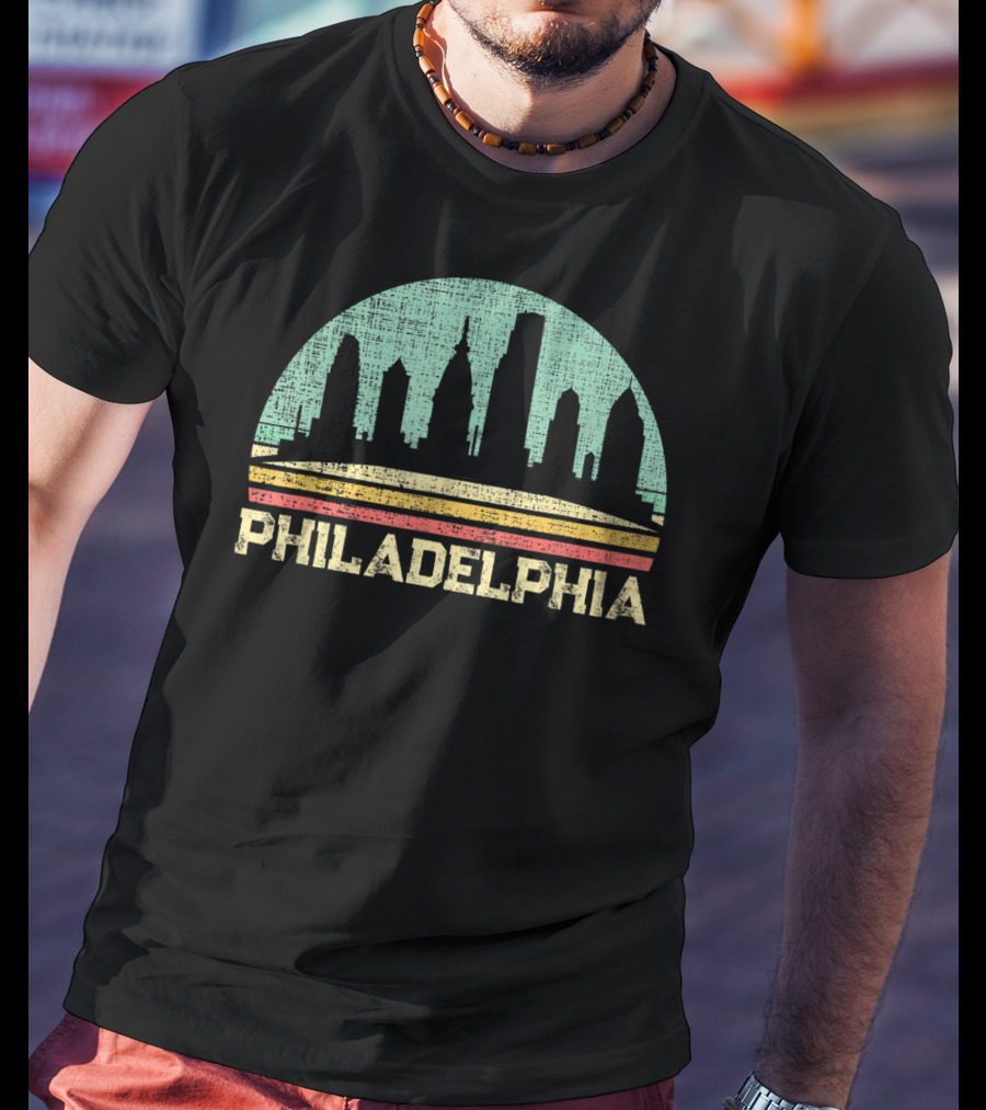 Classic Vintage Philadelphia City Skyline Pennsylvan T-Shirt