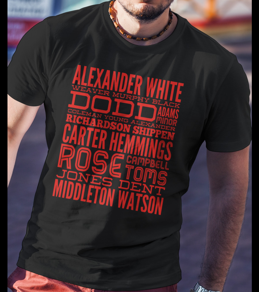 D Sigma Founders Day Alexander White Dodd Richardson Carter Rose Middleton T-Shirt