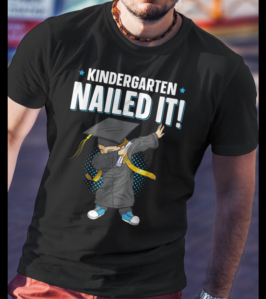 Kindergarten Nailed It Dabbing Graduation Boy T-Shirt