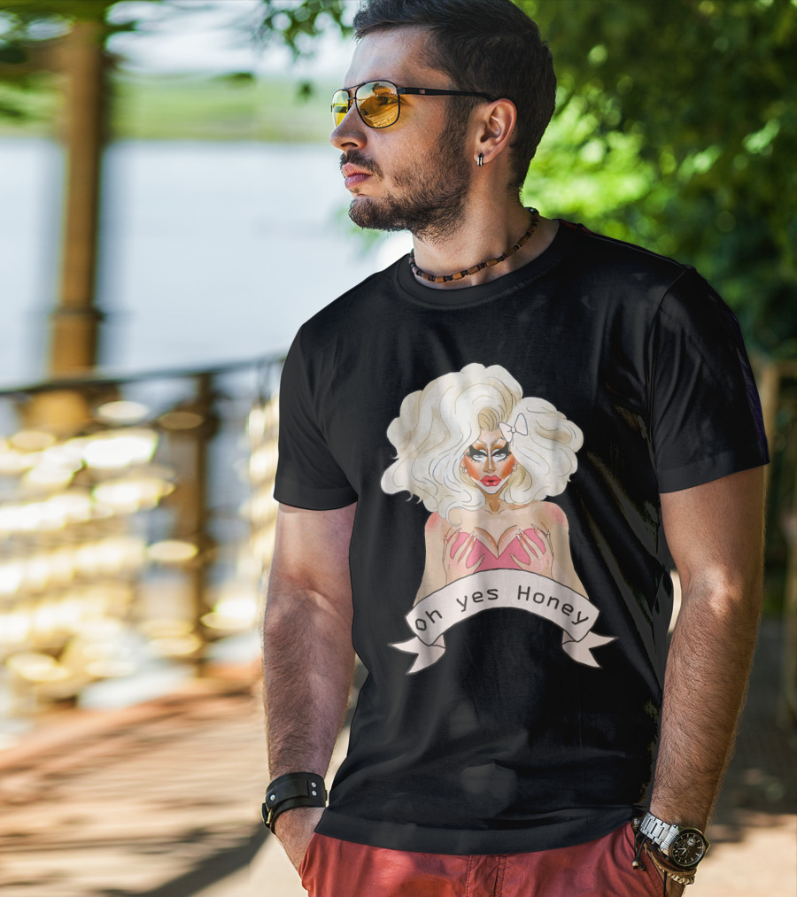 Oh Yes Honey Drag Queen Doll Face T-Shirt