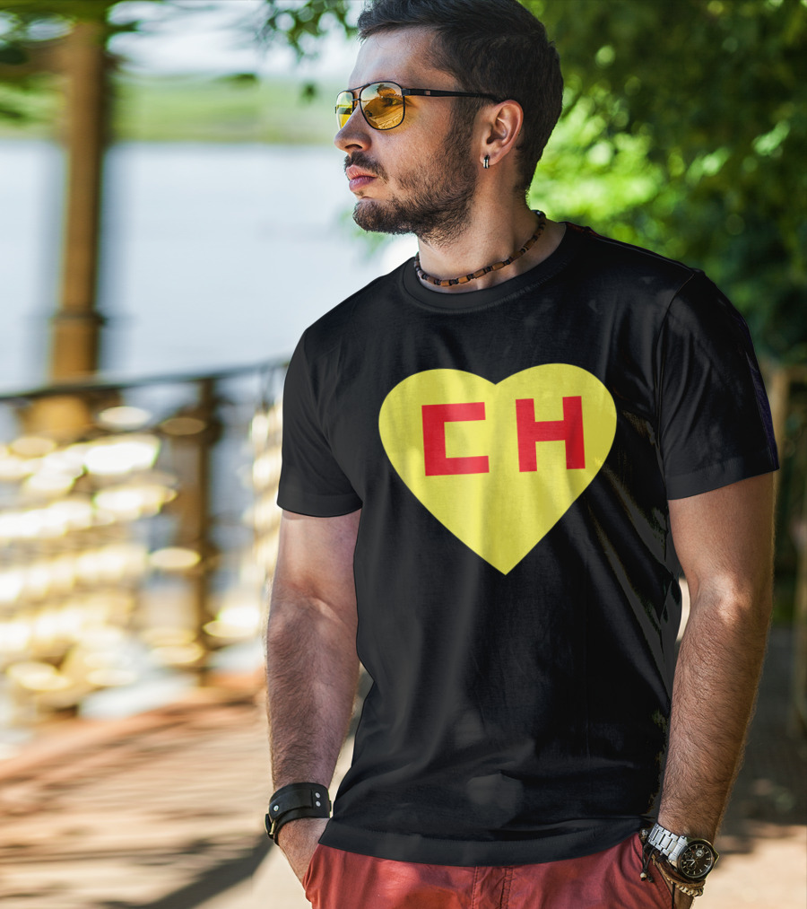 CH Heart El Chapulin Mexican Super Hero Colorado T-Shirt