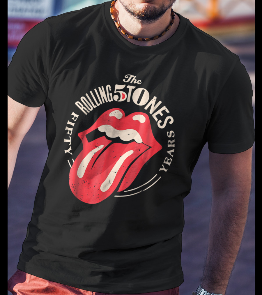 The Rolling Stones Fifty Years 5 Tongue Lips T-Shirt