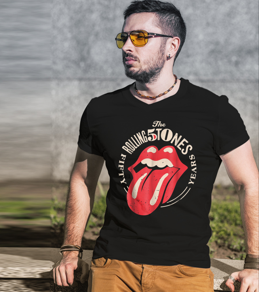 The Rolling Stones Fifty Years 5 Tongue Lips T-Shirt