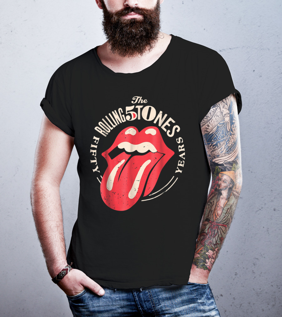The Rolling Stones Fifty Years 5 Tongue Lips T-Shirt