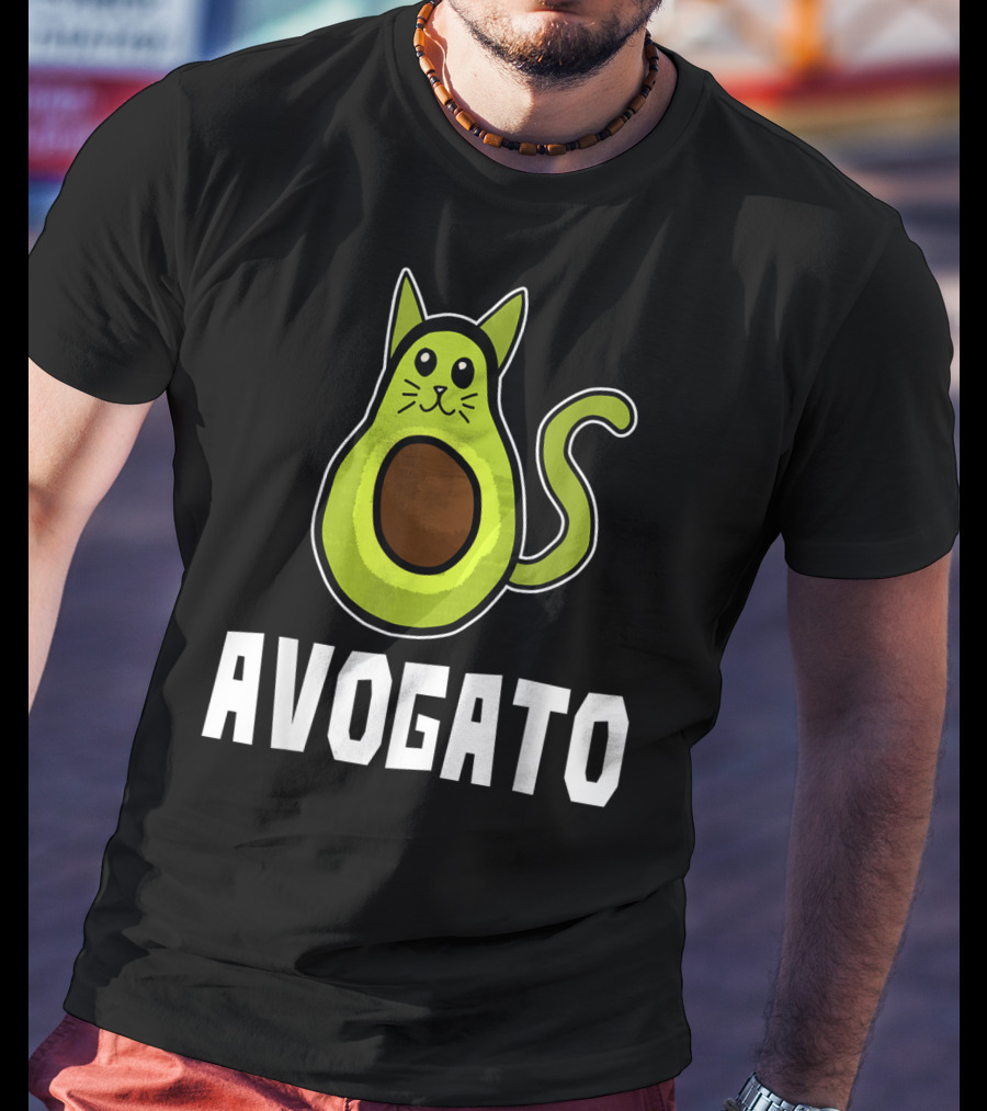 Avogato Funny Avocado Cat Lover Keto Diet T-Shirt