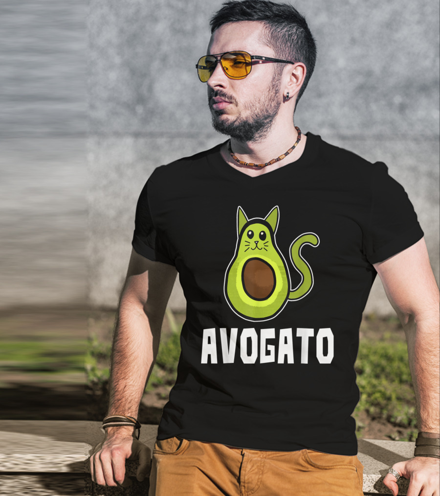 Avogato Funny Avocado Cat Lover Keto Diet T-Shirt
