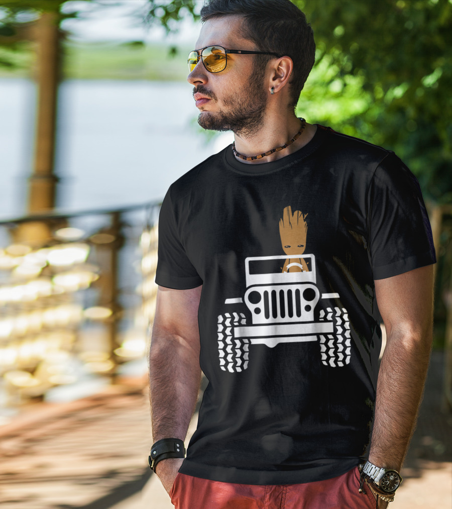 Baby Drive Jeeps Groot Funny Distress T-Shirt