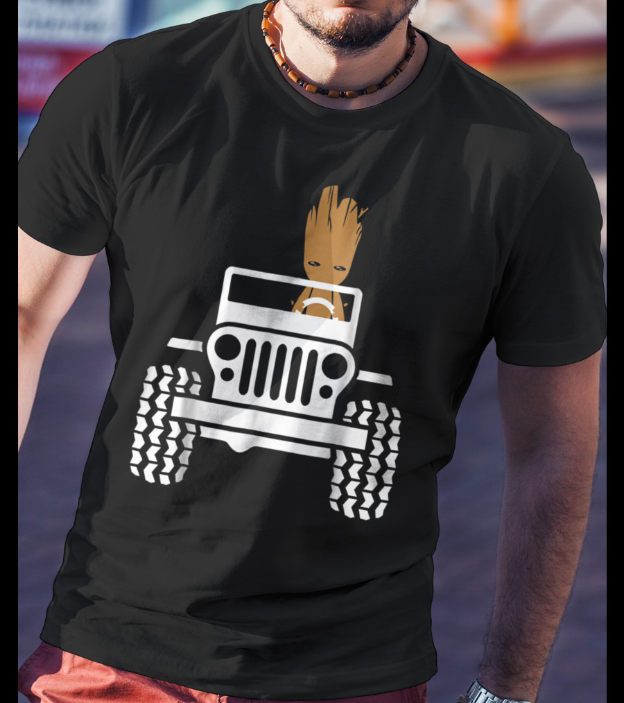 Baby Drive Jeeps Groot Funny Distress T-Shirt