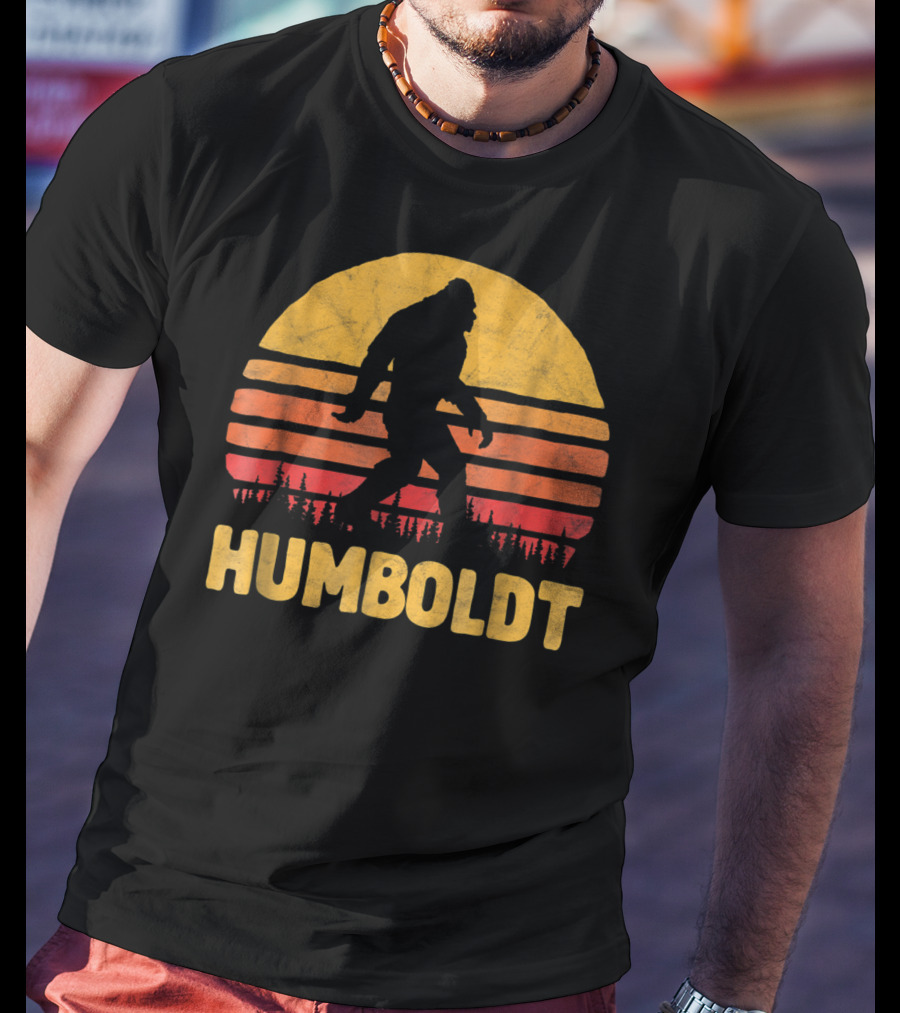 Humboldt Bigfoot Vintage Sasquatch Sunset T-Shirt