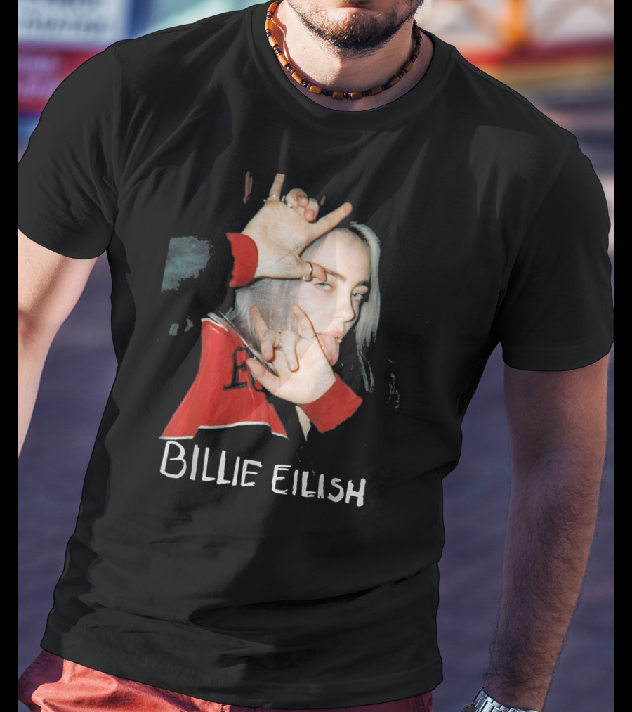 BILLIE EILISH Photo With Hand Sign T-Shirt