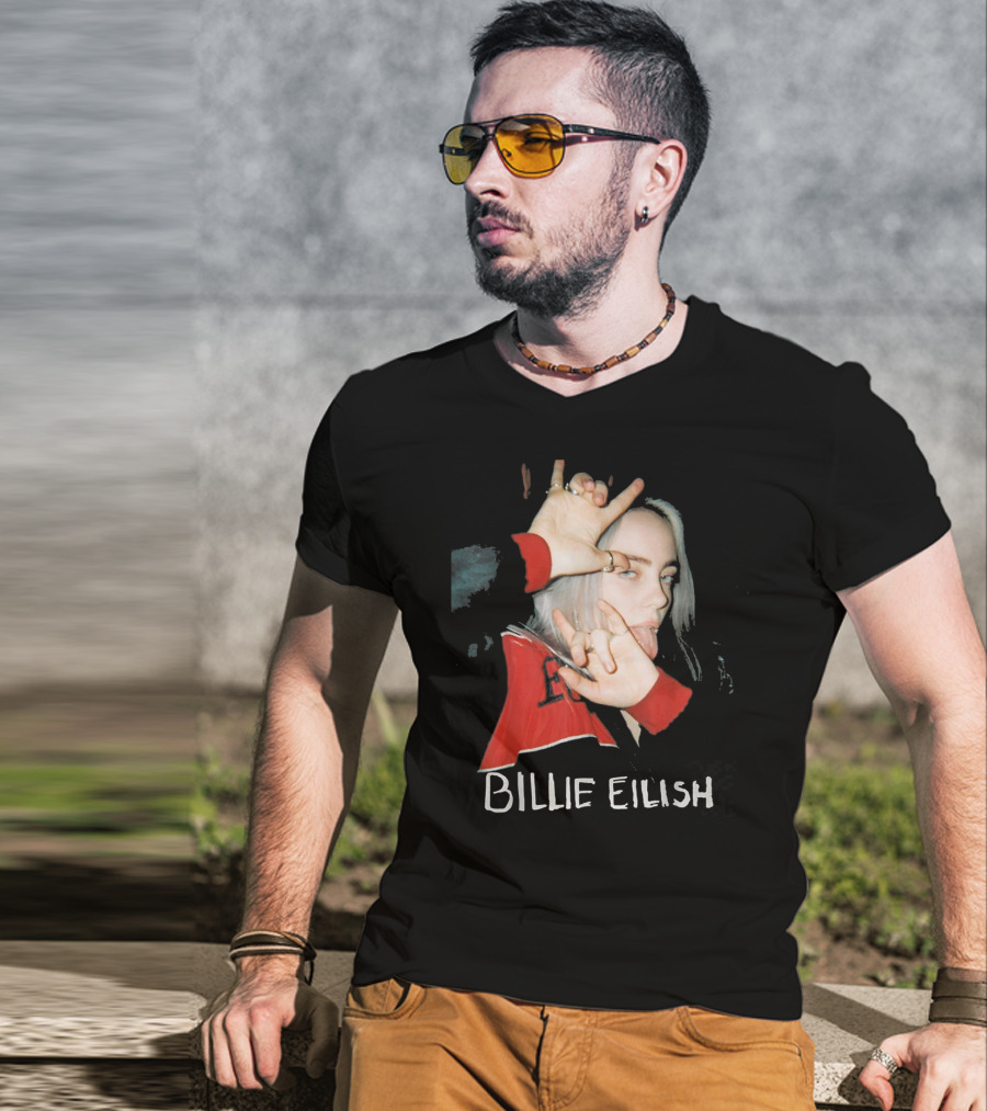BILLIE EILISH Photo With Hand Sign T-Shirt