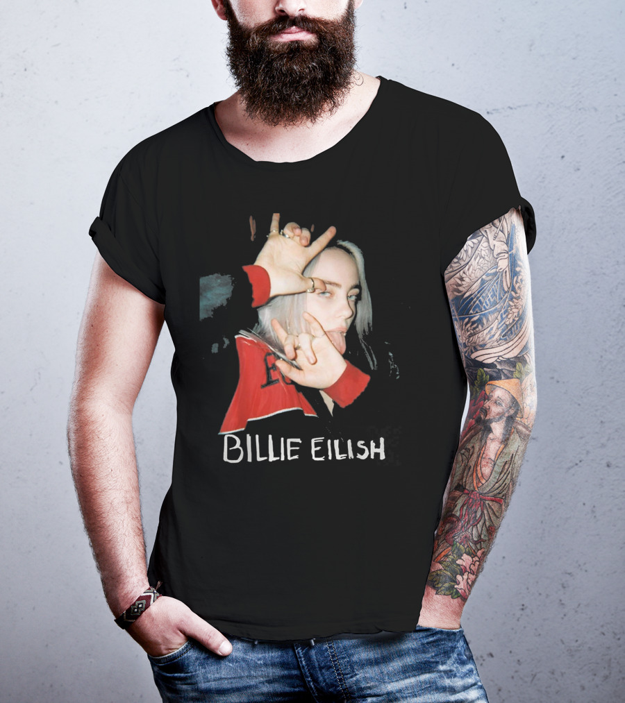 BILLIE EILISH Photo With Hand Sign T-Shirt