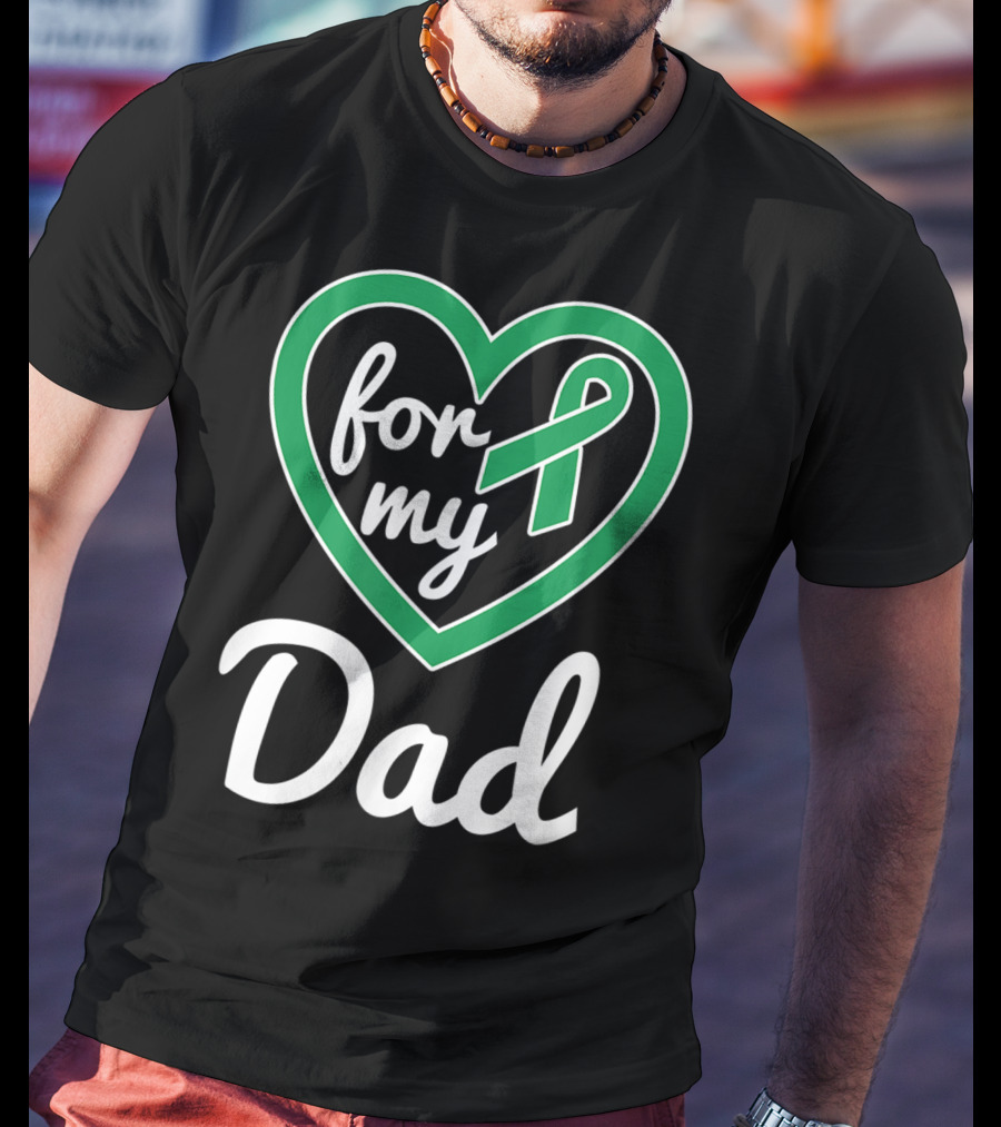 For My Dad Liver Cancer Ribbon Awareness T-Shirt