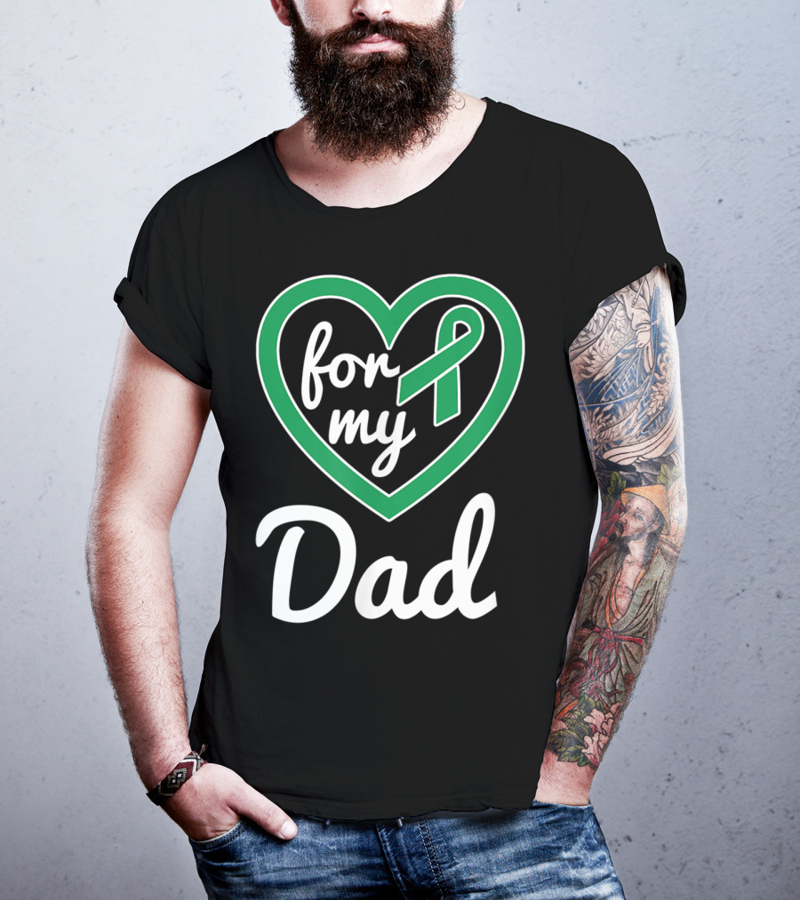 For My Dad Liver Cancer Ribbon Awareness T-Shirt