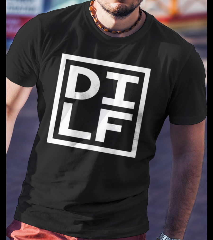 DILF Dad Square Minimal T-Shirt