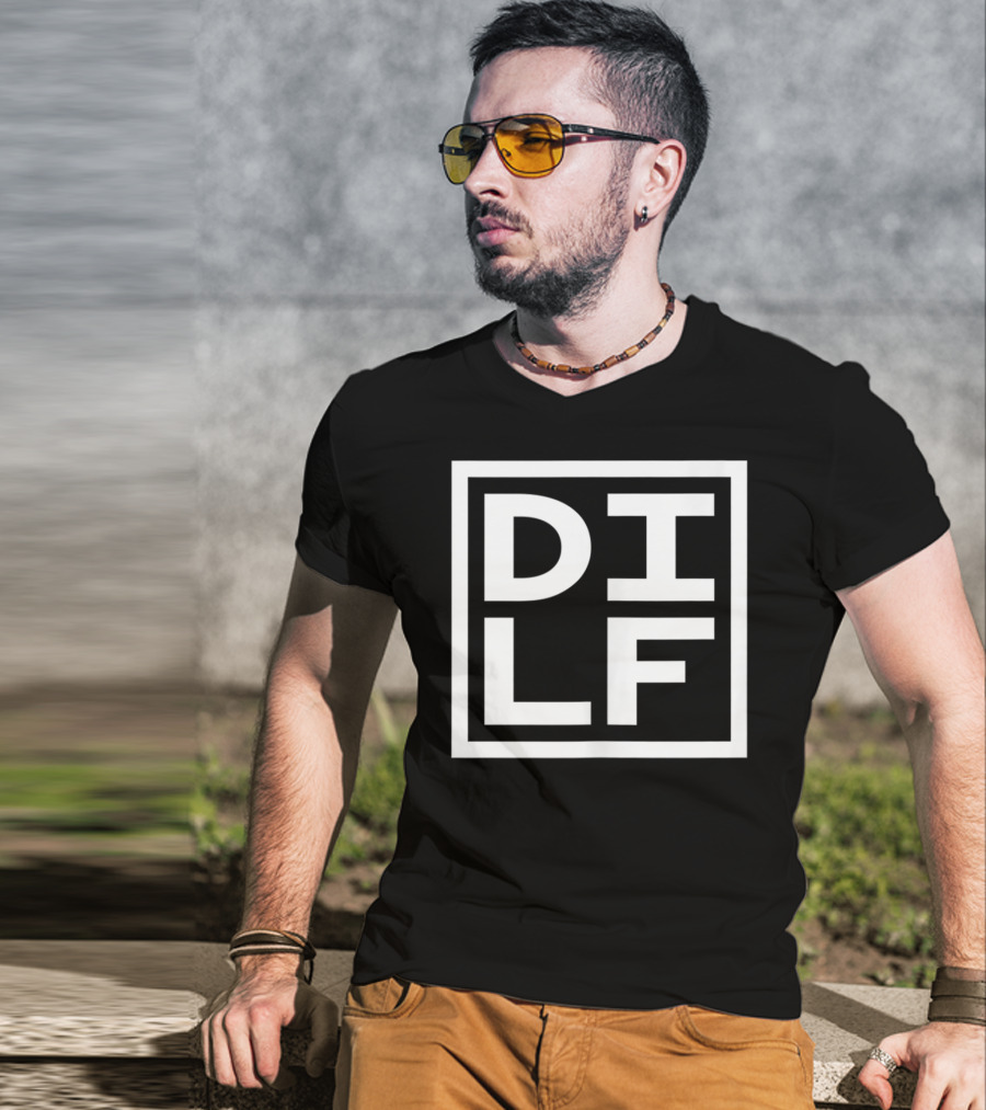 DILF Dad Square Minimal T-Shirt