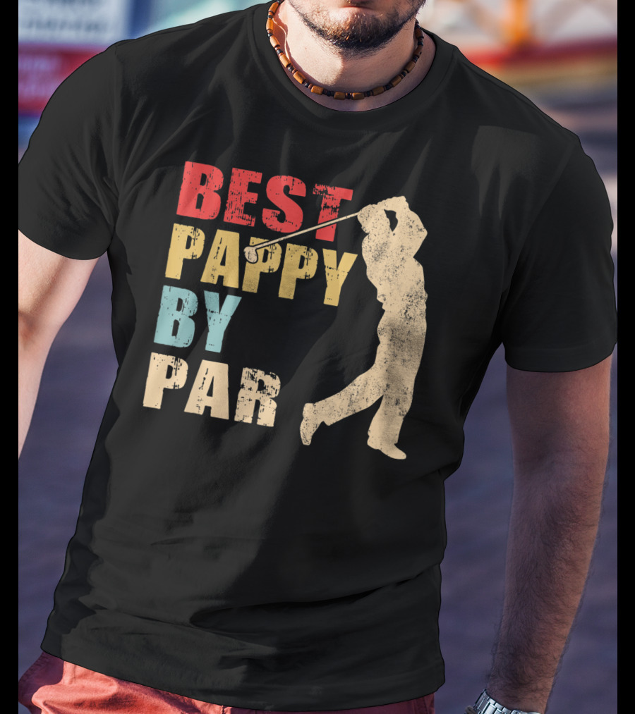 Best Pappy By Par Mens Father's Day Funny Golf Player T-Shirt