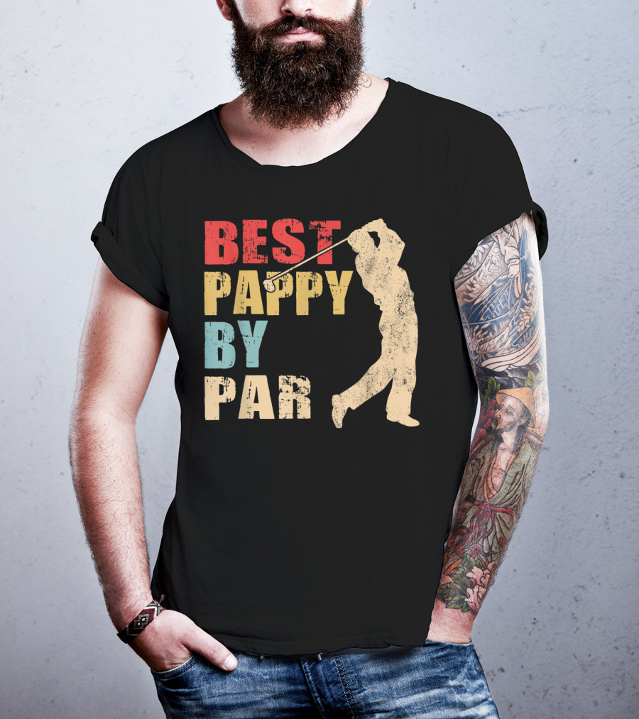 Best Pappy By Par Mens Father's Day Funny Golf Player T-Shirt