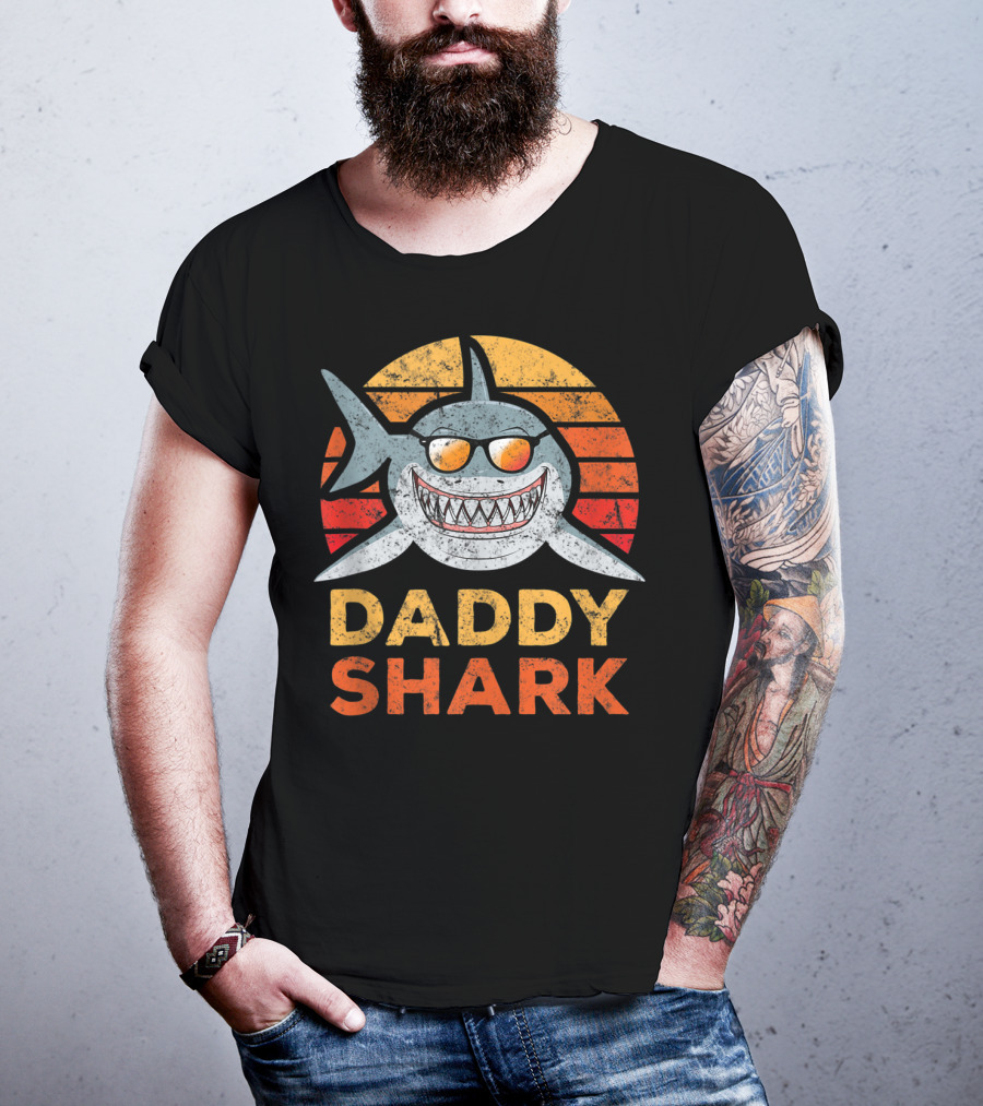 Daddy Shark Tropical Sunset T-Shirt