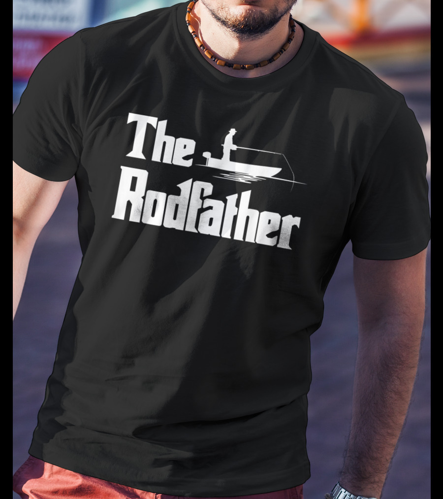Mens The Rodfather Funny Fishing For Fisher T-Shirt