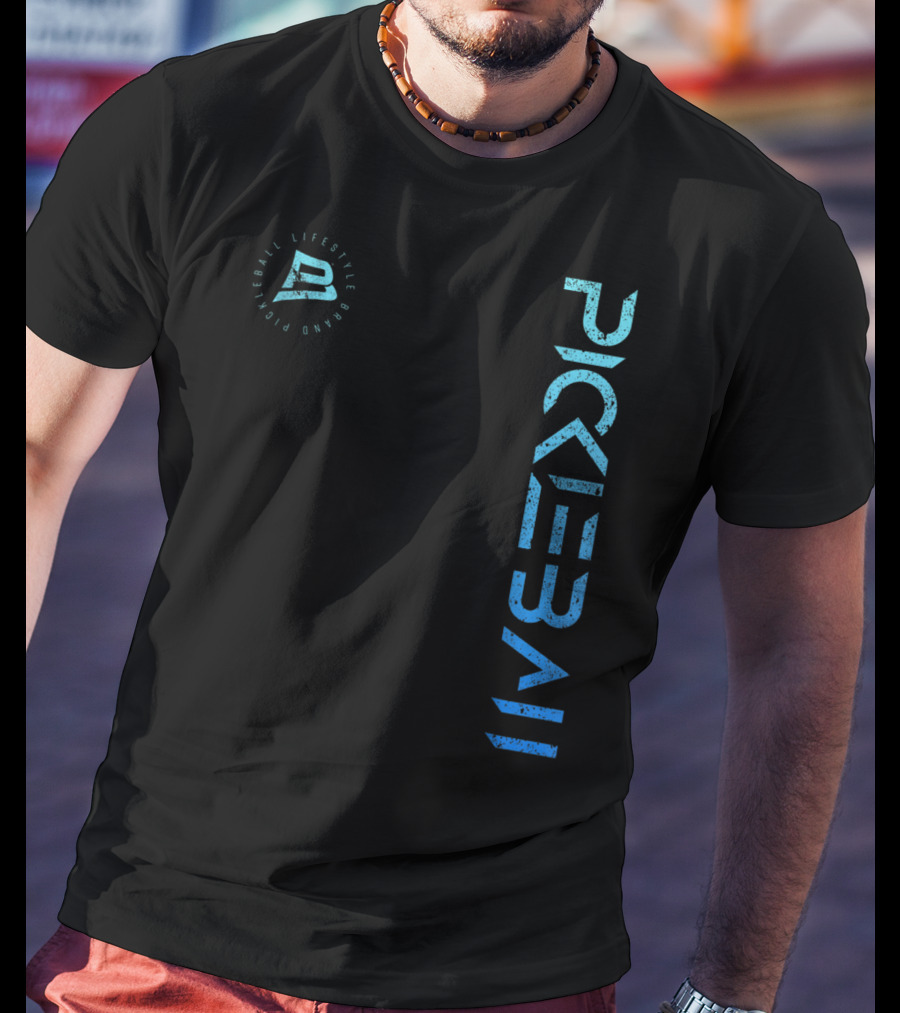 Pickleball Lifestyle Brand Distressed Blue Gradient T-Shirt