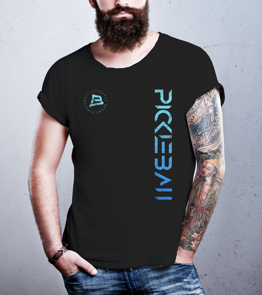 Pickleball Lifestyle Brand Distressed Blue Gradient T-Shirt
