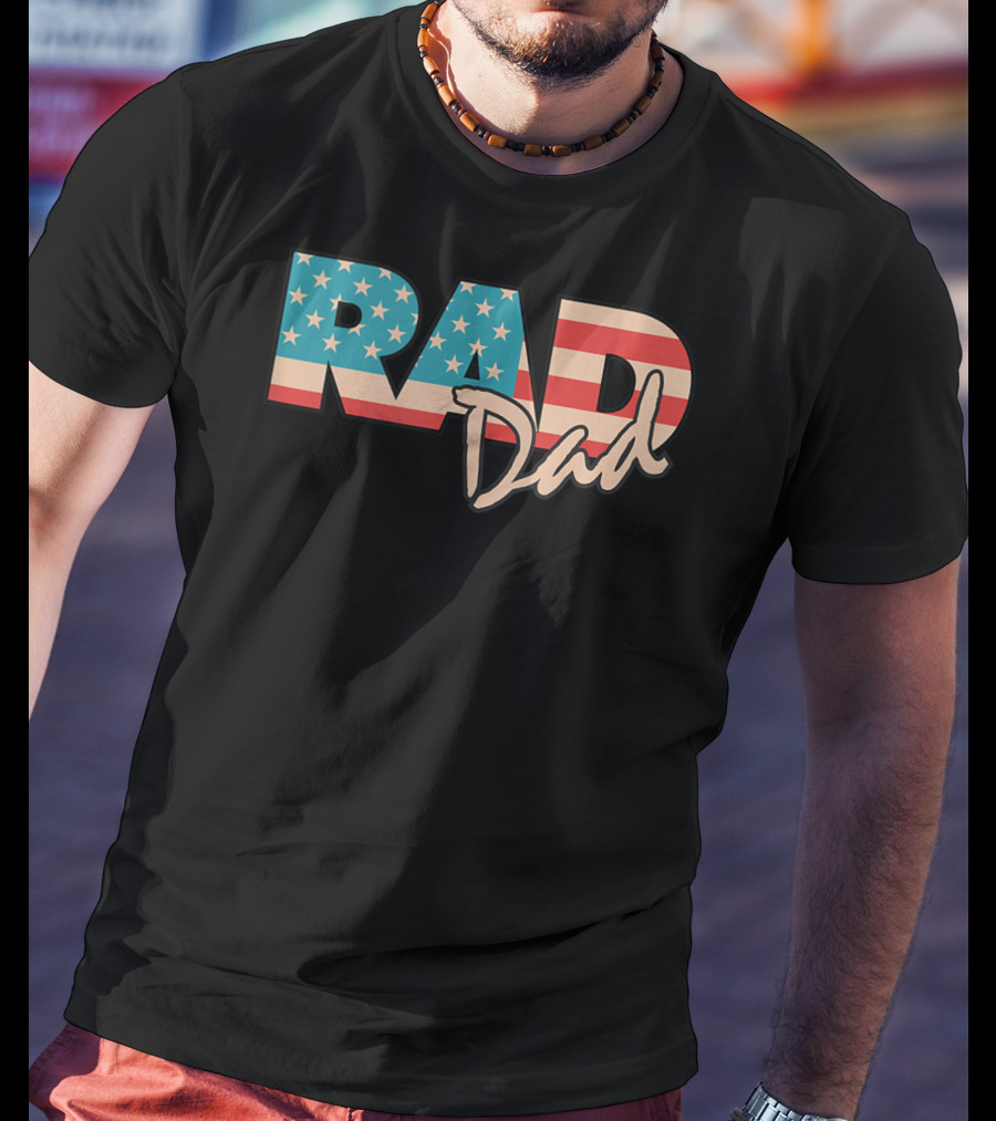 Rad Dad Vintage 1990's American Flag T-Shirt