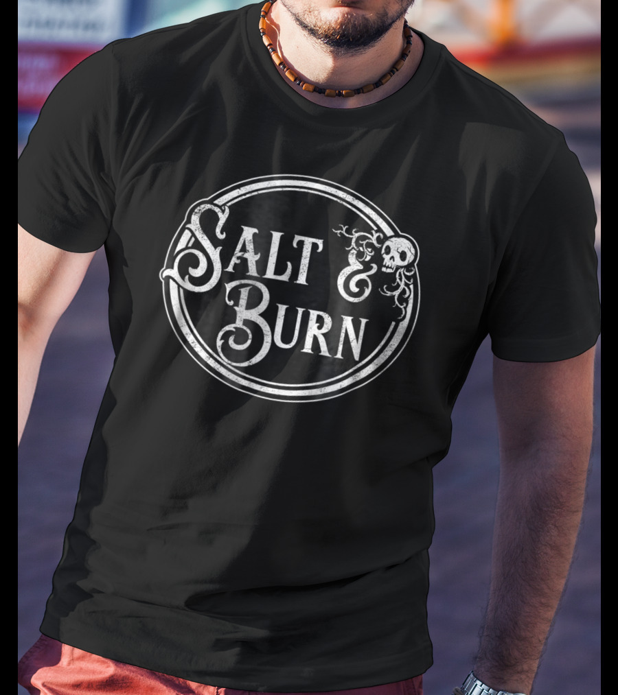 Salt And Burn Ghost Hunter Supernatural Spirit Skull T-Shirt