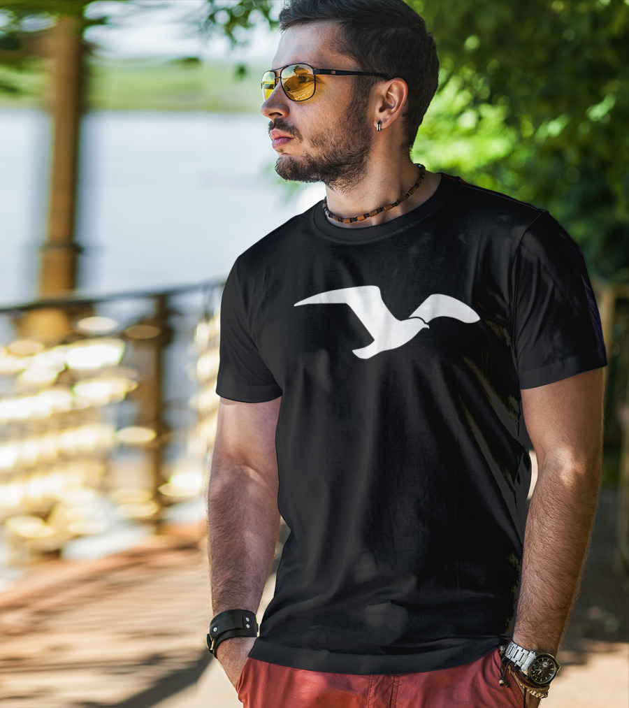 Seagull Silhouette Bird T-Shirt