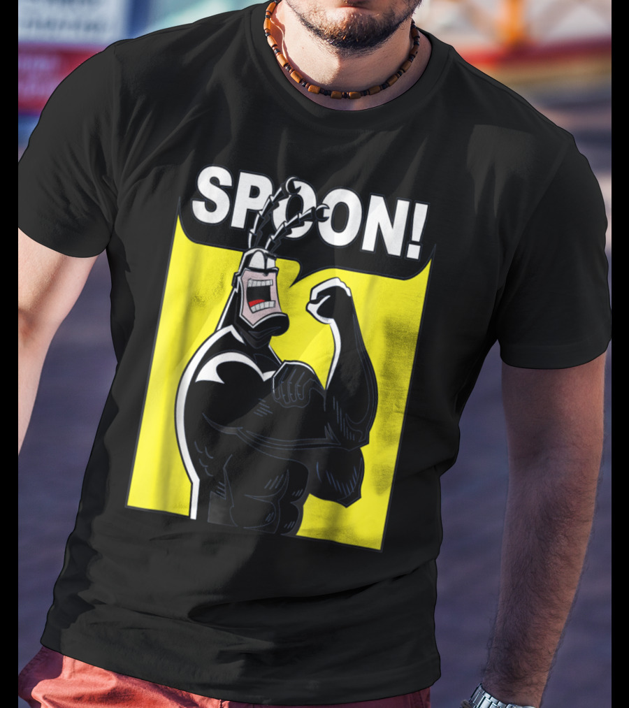 SPOON Tick Character Shouting Classic Comic T-Shirt