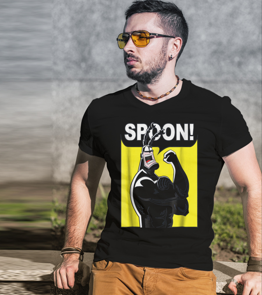 SPOON Tick Character Shouting Classic Comic T-Shirt