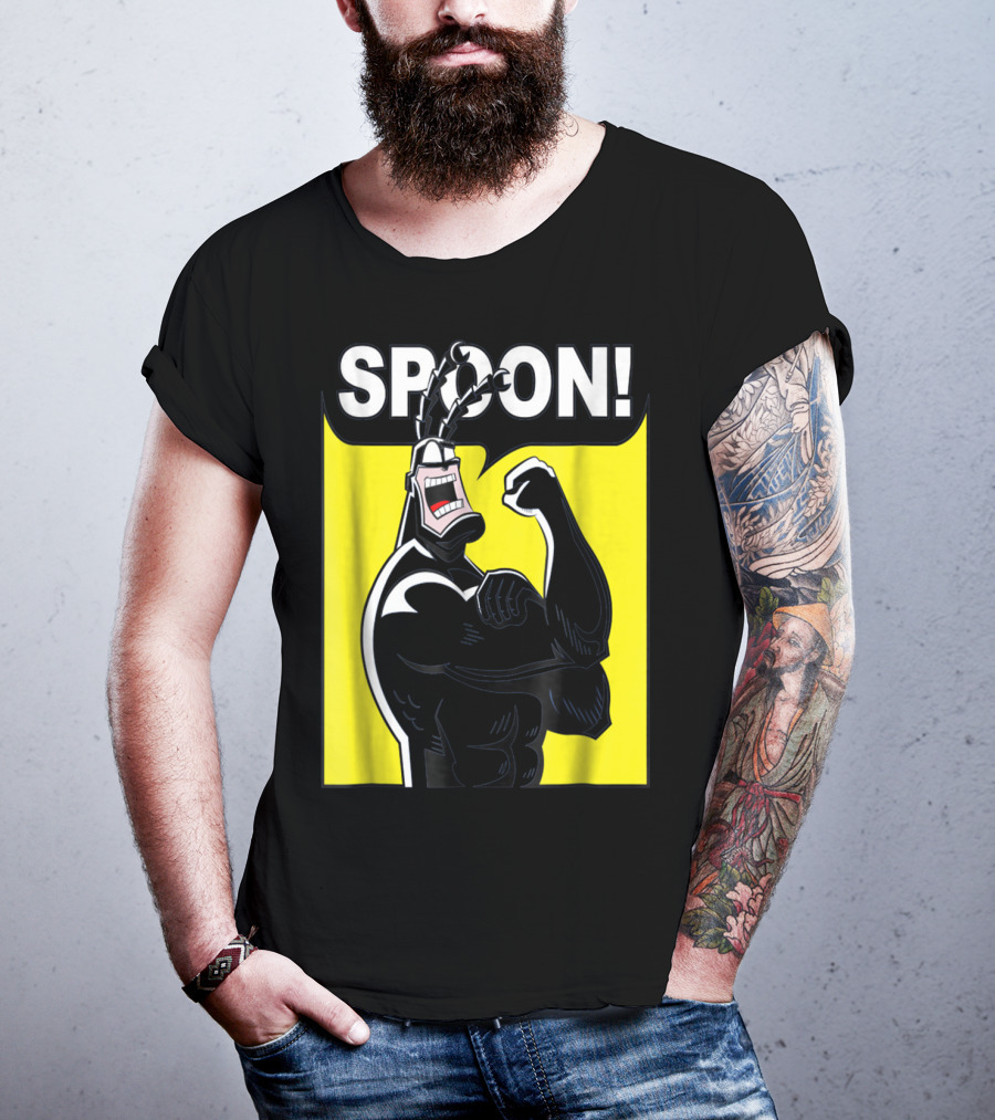 SPOON Tick Character Shouting Classic Comic T-Shirt