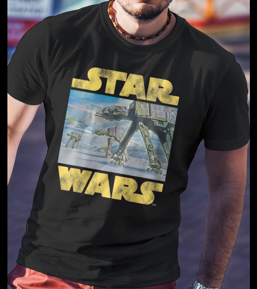Star Wars Vintage Imperial AT-AT Battle Of Hoth Scene T-Shirt