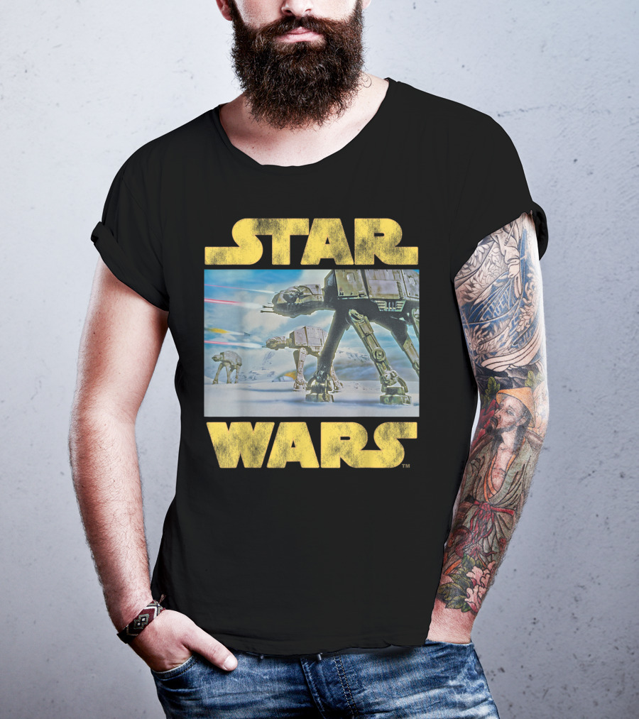 Star Wars Vintage Imperial AT-AT Battle Of Hoth Scene T-Shirt