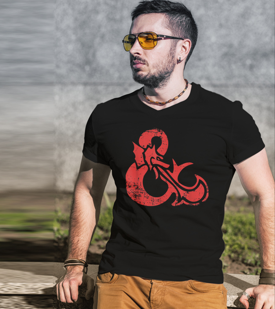 Dungeons And Dragons Red Ampersand Dragon T-Shirt