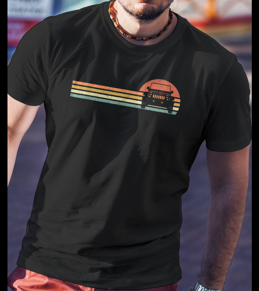 Retro Sunset Jeep T-Shirt