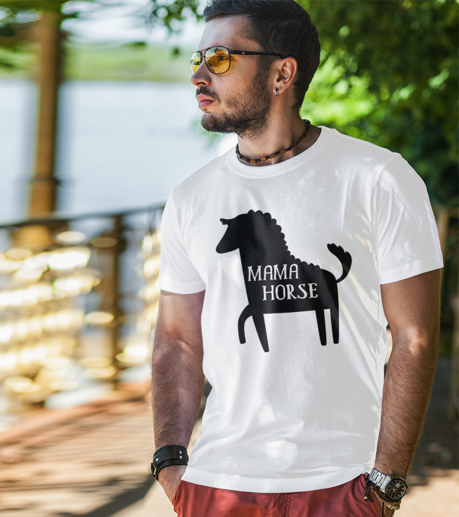 Mama Horse Funny Mother's Day Mom Farm T-Shirt