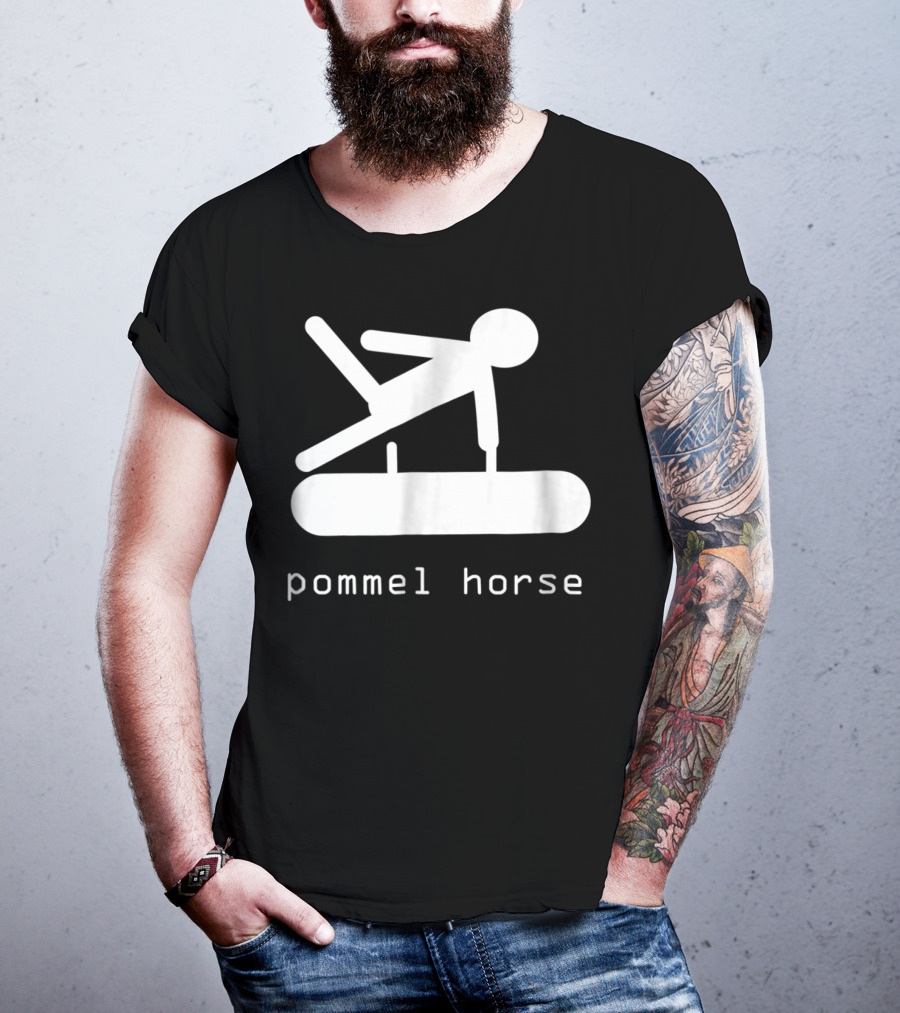 Gipsys Men Gymnastics Pommel Horse Event Stick Figure T-Shirt