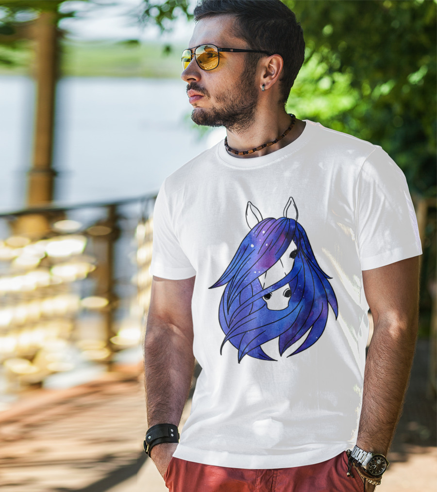 Galaxy Horse Mystical Equestrian For Girls With Starry Mane T-Shirt