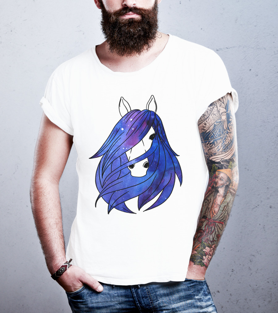 Galaxy Horse Mystical Equestrian For Girls With Starry Mane T-Shirt