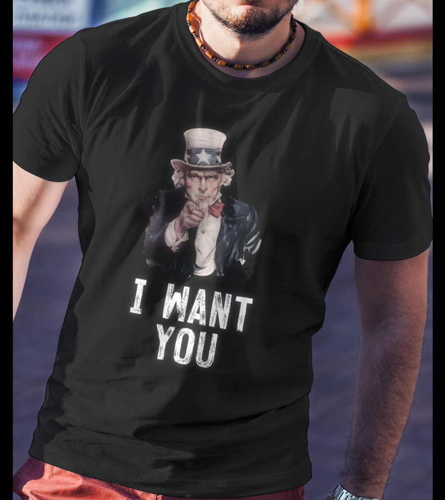Uncle Sam I Want You Classic Funny American T-Shirt