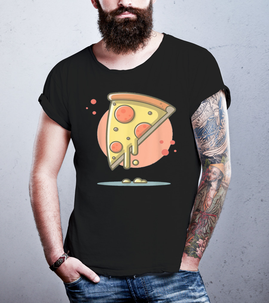 Classic Vintage Pizza Lover Funny Slice T-Shirt