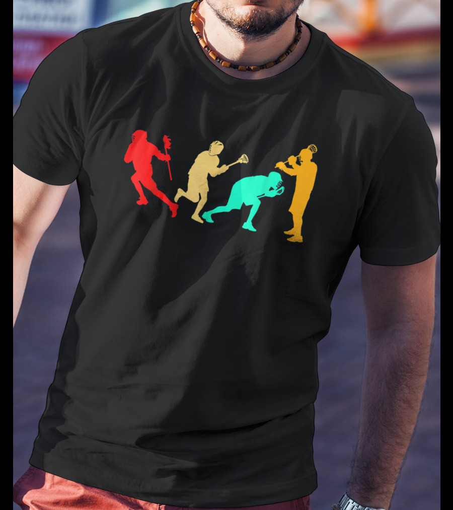 Classic Vintage Style Evolution Of American Football And Lacrosse T-Shirt