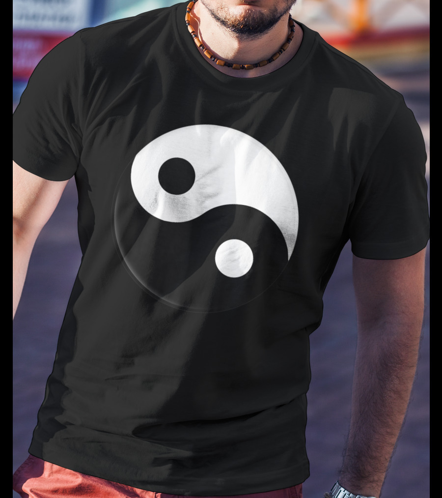 Classic Yin Yang Symbol Black White Yoga Harmony F1 T-Shirt