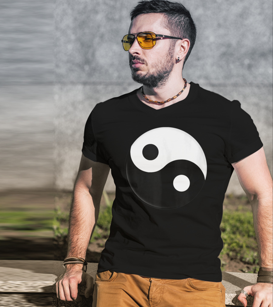 Classic Yin Yang Symbol Black White Yoga Harmony F1 T-Shirt