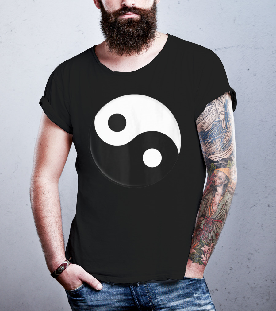 Classic Yin Yang Symbol Black White Yoga Harmony F1 T-Shirt